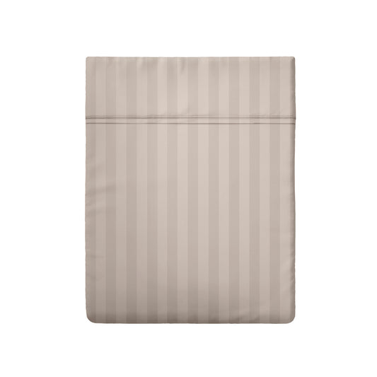 Drap plat satin de coton dobby stripe - Dobby stripe woven Taupe