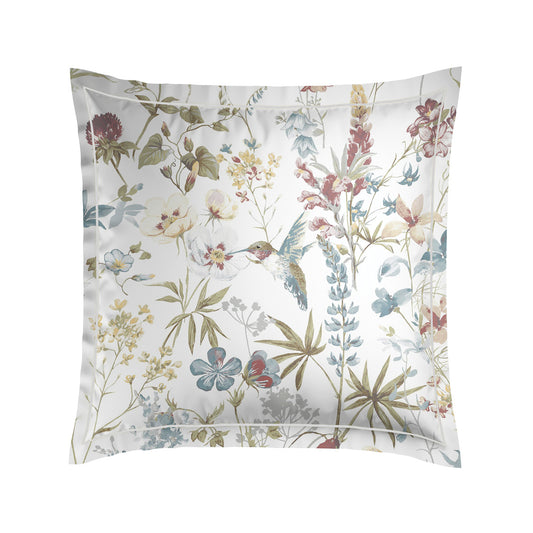 Pillowcase(s) cotton satin - Colibri chantant White