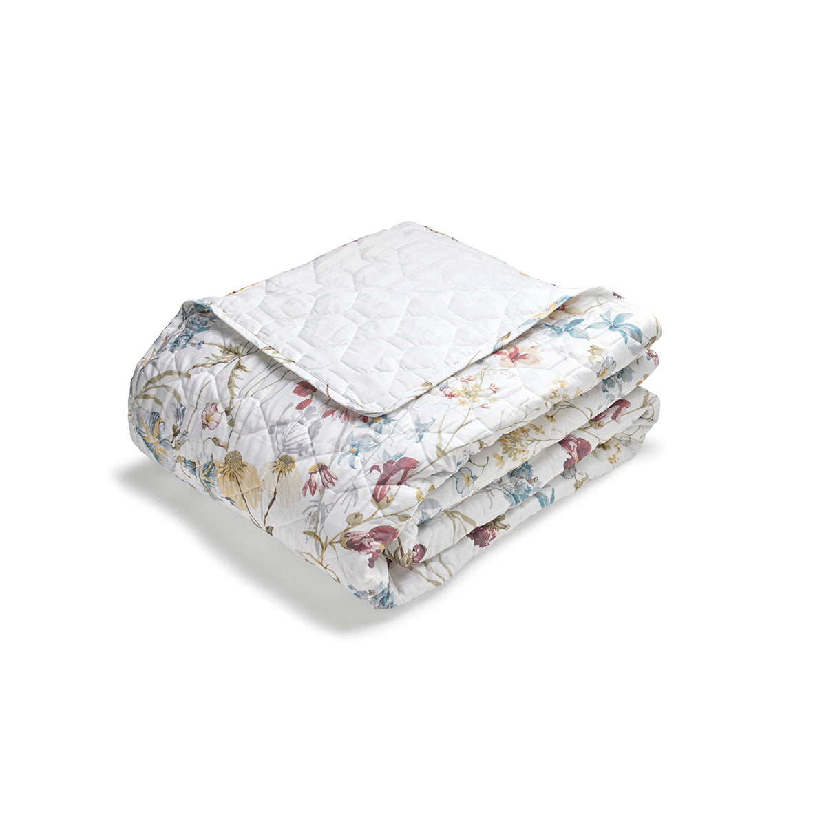 Bedspread cotton satin - Colibri chantant White - 220 x 250 cm