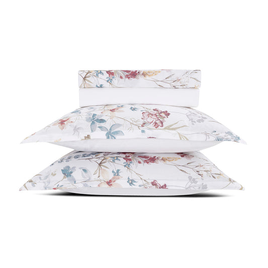 Sheet set cotton satin - Colibri chantant White
