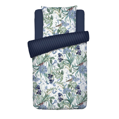 Duvet cover + pillowcase(s) cotton satin - Jardin d'Eden White