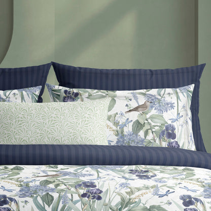 Duvet cover + pillowcase(s) cotton satin - Jardin d'Eden White