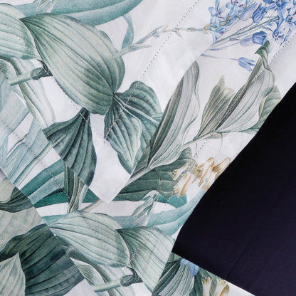 Pillowcase(s) cotton satin - Jardin d'Eden Dark blue