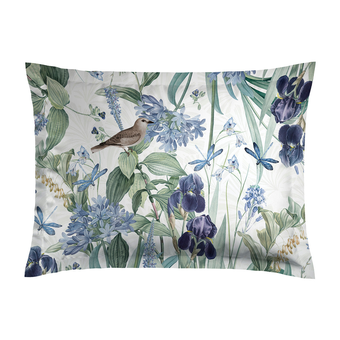 Pillowcase(s) cotton satin - Jardin d'Eden Dark blue
