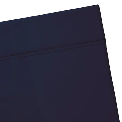 Drap plat satin de coton - Uni Bleu foncé