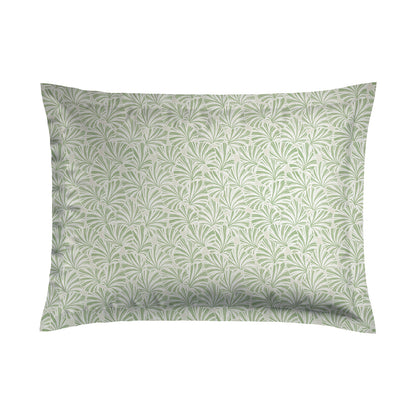 Pillowcase(s) cotton satin - Feuilles de coeur Green