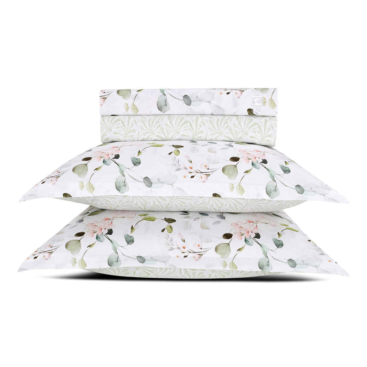 Sheet set cotton satin - Eclat d'eucalyptus White