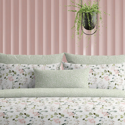 Sheet set cotton satin - Eclat d'eucalyptus White