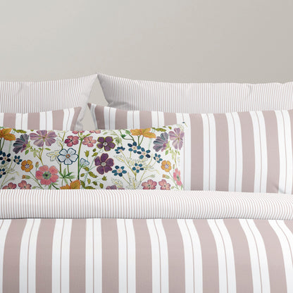 Duvet cover + pillowcase(s) cotton satin - Noémie Old pink