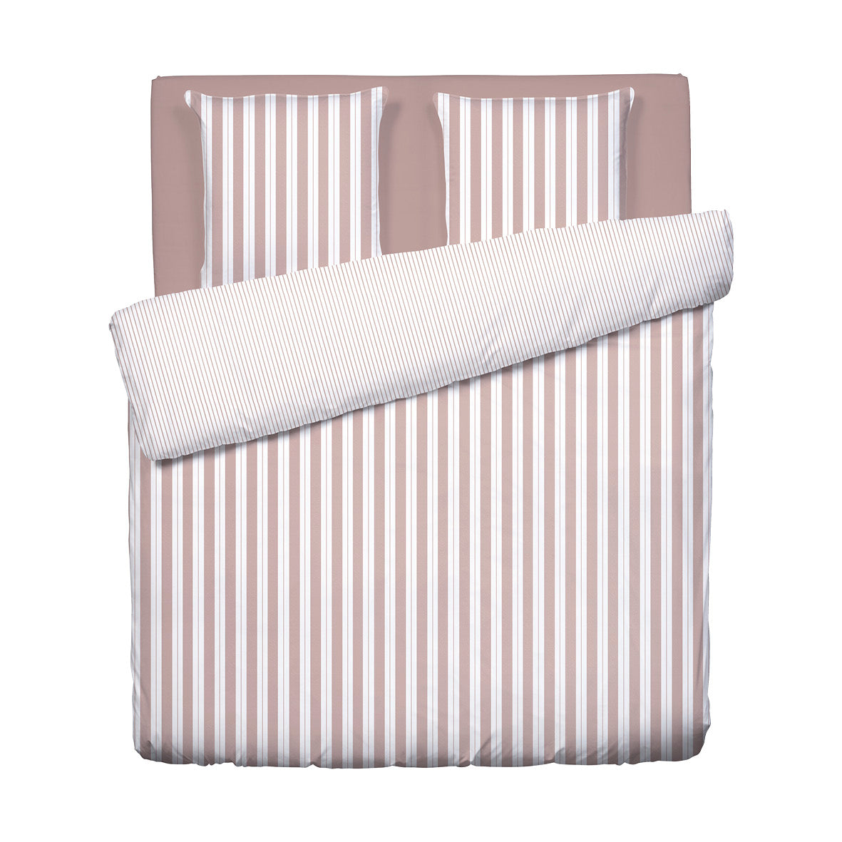 Duvet cover + pillowcase(s) cotton satin - Noémie Old pink