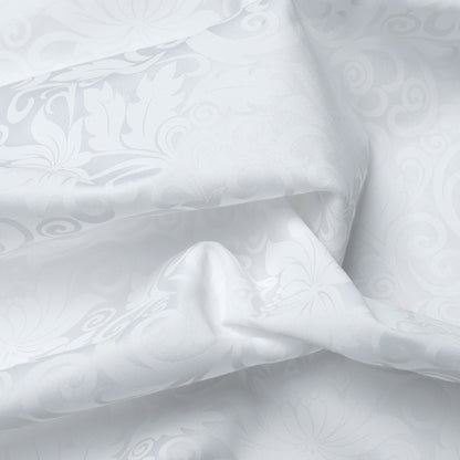 Taie(s) d'oreiller satin de coton - Fleur enchantée Blanc