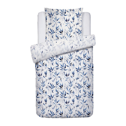Duvet cover + pillowcase(s) cotton satin - Eclat Bleu White