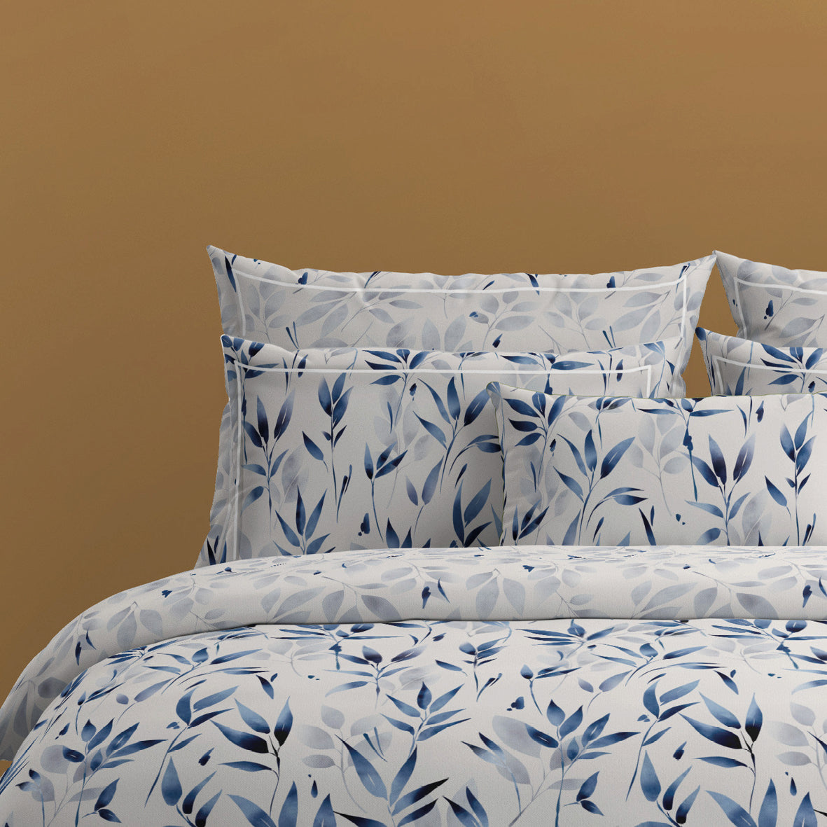 Duvet cover + pillowcase(s) cotton satin - Eclat Bleu White