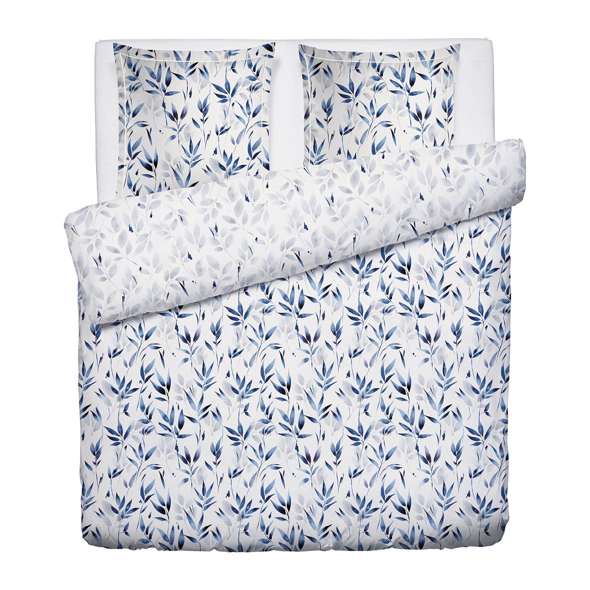 Duvet cover + pillowcase(s) cotton satin - Eclat Bleu White