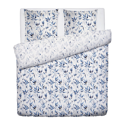 Duvet cover + pillowcase(s) cotton satin - Eclat Bleu White