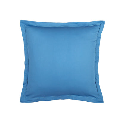 Taie d'oreiller satin de coton - Uni 1 baratta Bleu 05