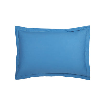 Taie d'oreiller satin de coton - Uni 1 baratta Bleu 05
