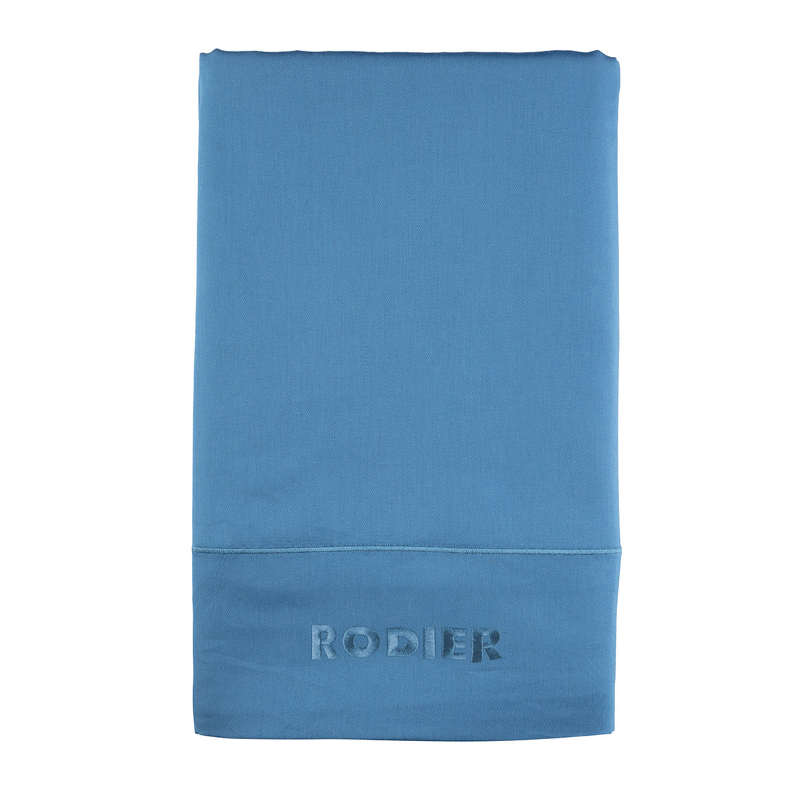 Drap plat satin de coton - Uni 1 baratta Bleu 05