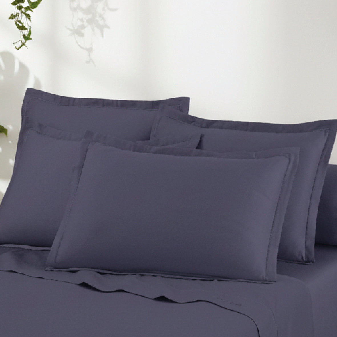 Sheet set cotton satin - Uni 1 baratta Blue 06