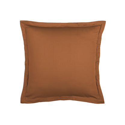 Taie d'oreiller satin de coton - Uni 1 baratta Marron 01