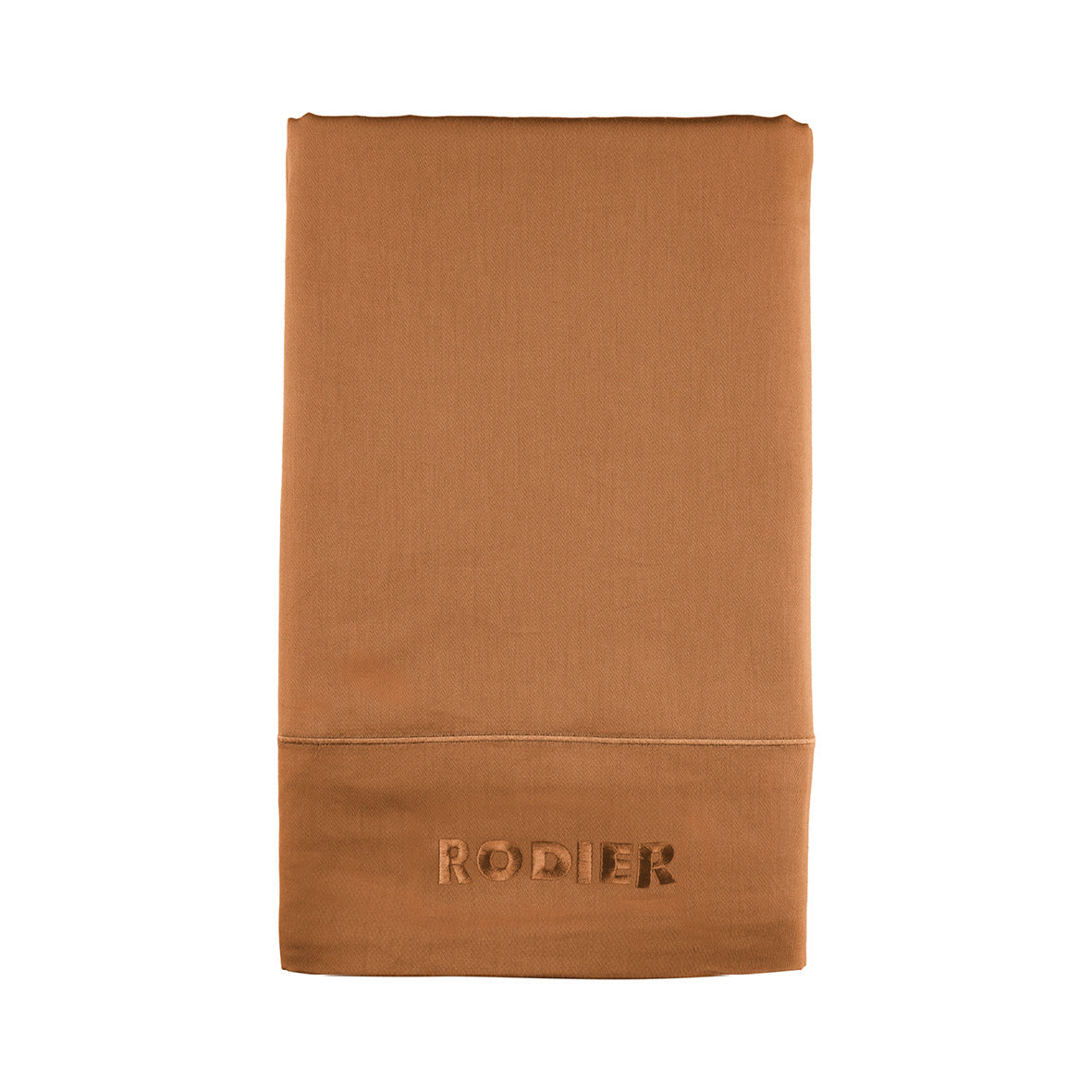 Flat sheet cotton satin - Uni 1 baratta Brown 01