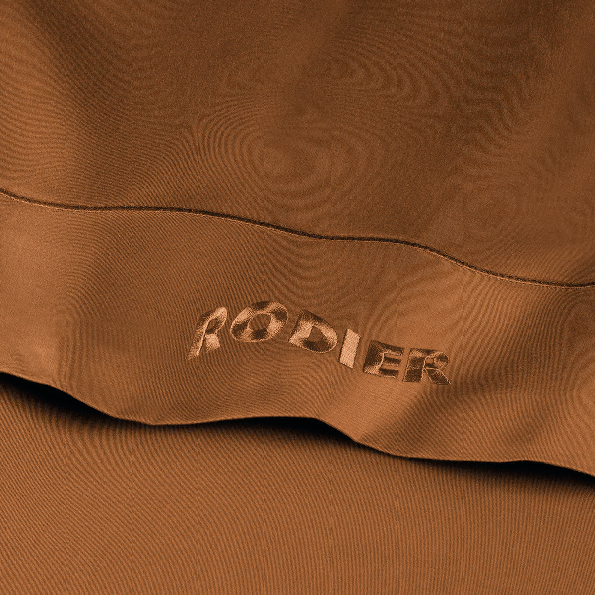 Flat sheet cotton satin - Uni 1 baratta Brown 01