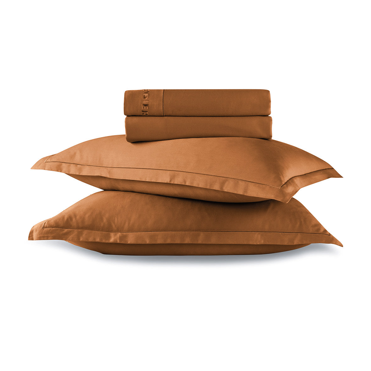 Sheet set cotton satin - Uni 1 baratta Brown 01