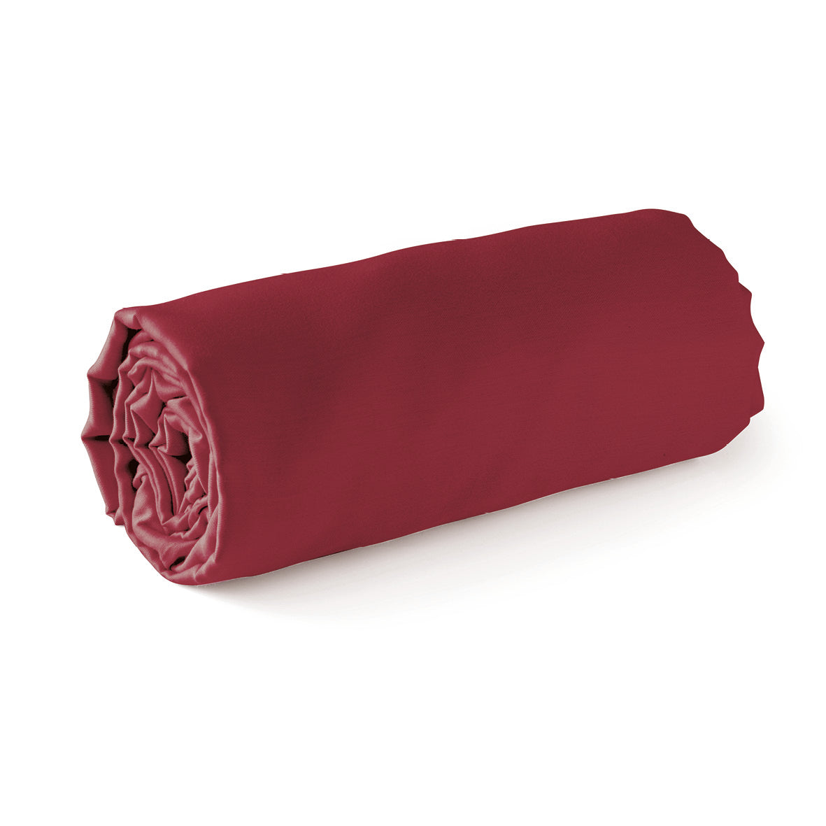 Fitted sheet cotton satin - Uni Burgundy 01
