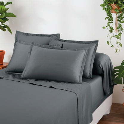Pillowcase cotton satin - Uni 1 baratta Grey 02