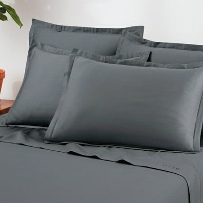 Sheet set cotton satin - Uni 1 baratta Grey 02