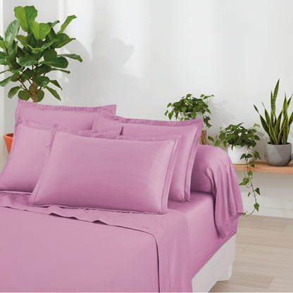 Sheet set cotton satin - Uni 1 baratta Pink 03