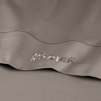 Flat sheet cotton satin - Uni 1 baratta Taupe 01