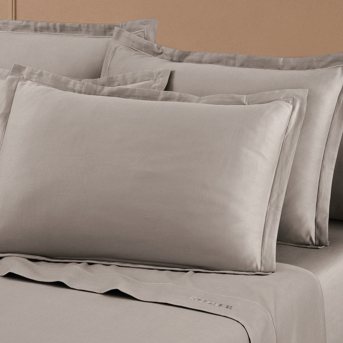 Sheet set cotton satin - Uni 1 baratta Taupe 01