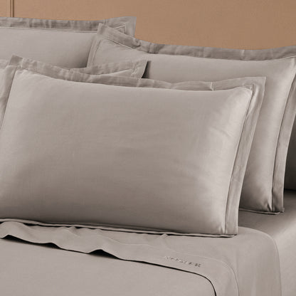 Sheet set cotton satin - Uni 1 baratta Taupe 01