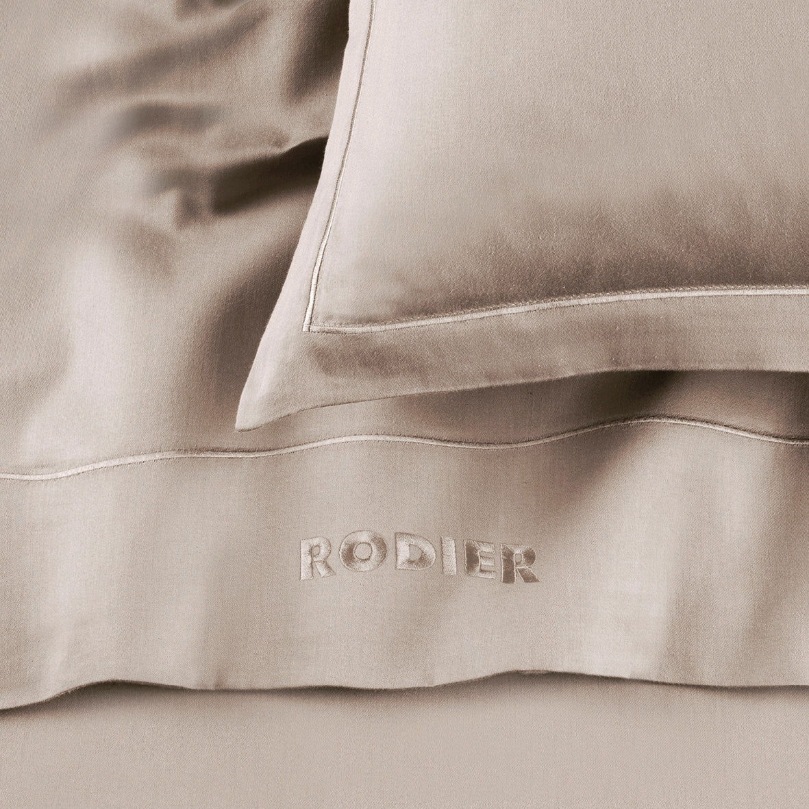 Pillowcase cotton satin - Uni 1 baratta Taupe 05