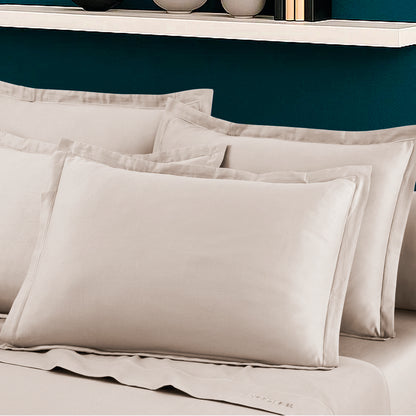 Pillowcase cotton satin - Uni 1 baratta Taupe 05