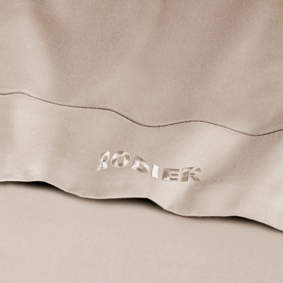 Flat sheet cotton satin - Uni 1 baratta Taupe 05