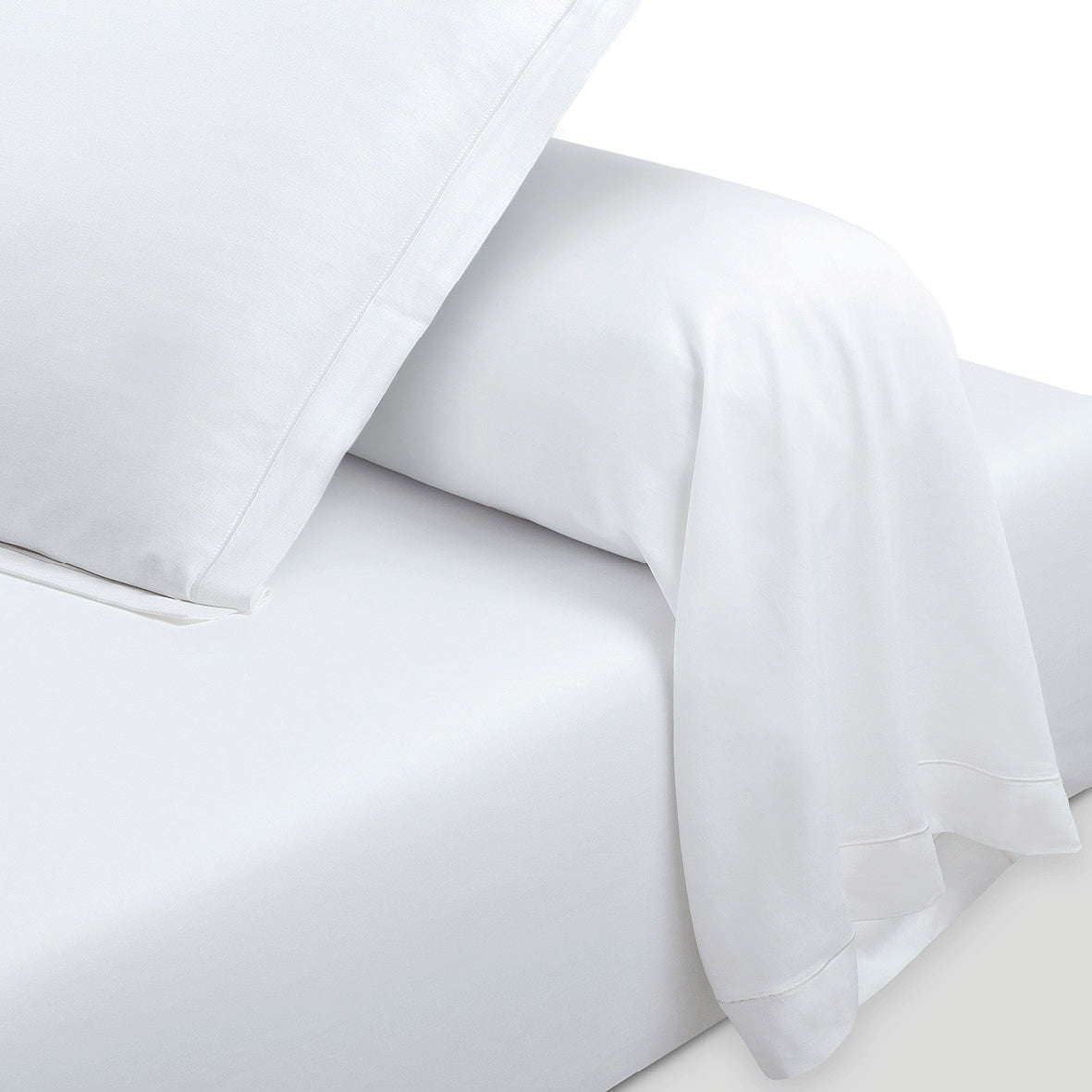 Pillowcase cotton satin - Uni 1 baratta White 01