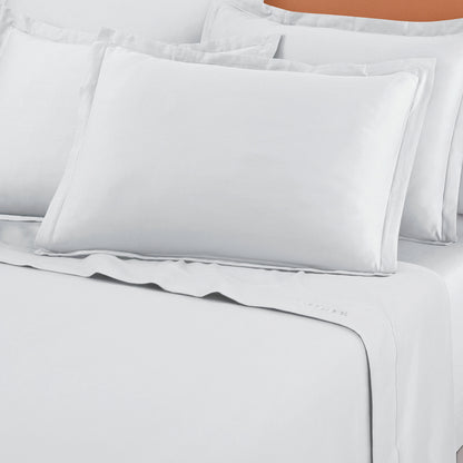 Flat sheet cotton satin - Uni 1 baratta White 01