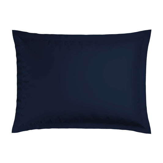 Taie d'oreiller satin de coton - Uni Bleu 11