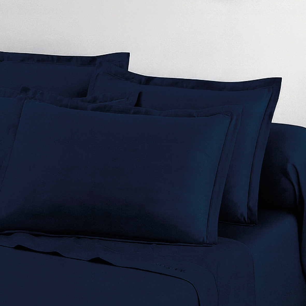 Pillowcase cotton satin - Uni Blue 11