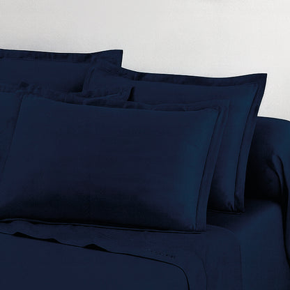 Pillowcase cotton satin - Uni Blue 11