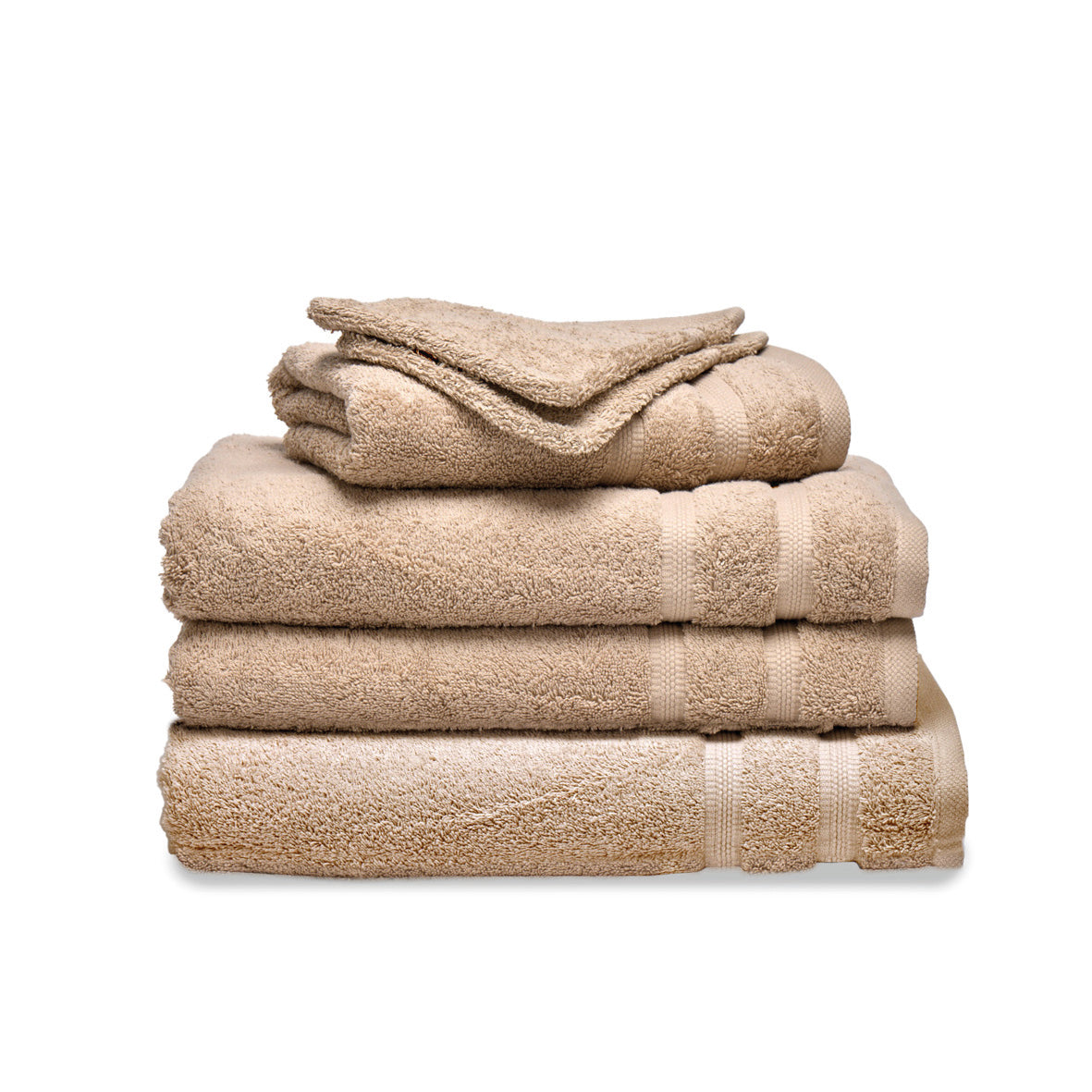 Complete bath linen set combed cotton - Vague Bottle green