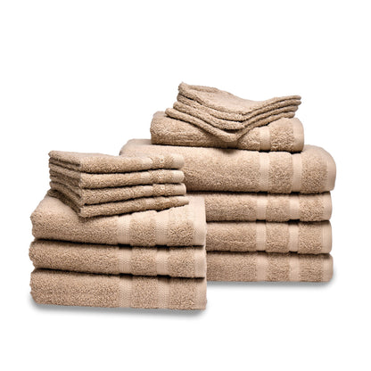 Complete bath linen set combed cotton - Vague Bottle green