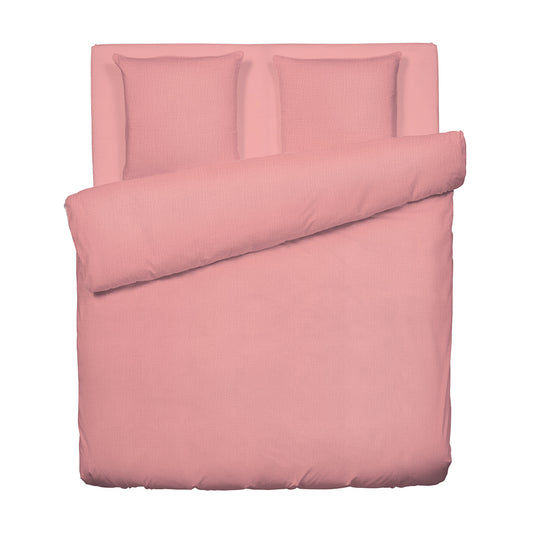 Duvet cover + pillowcase cotton gauze - Uni Pink