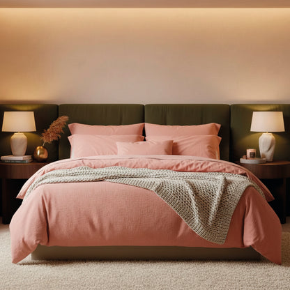 Pillowcase cotton gauze - Uni Pink