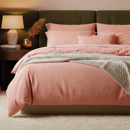 Pillowcase cotton gauze - Uni Pink