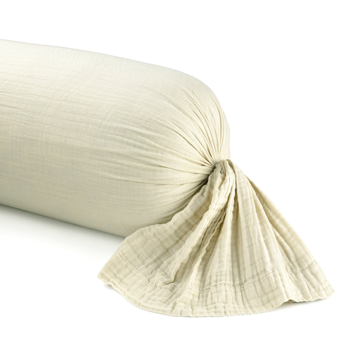 Pillowcase(s) cotton gauze - Uni Taupe 43 x 210 cm