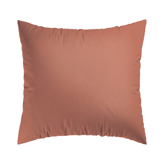 <p>Taie d'oreiller gaze de coton - Uni Terracotta</p>