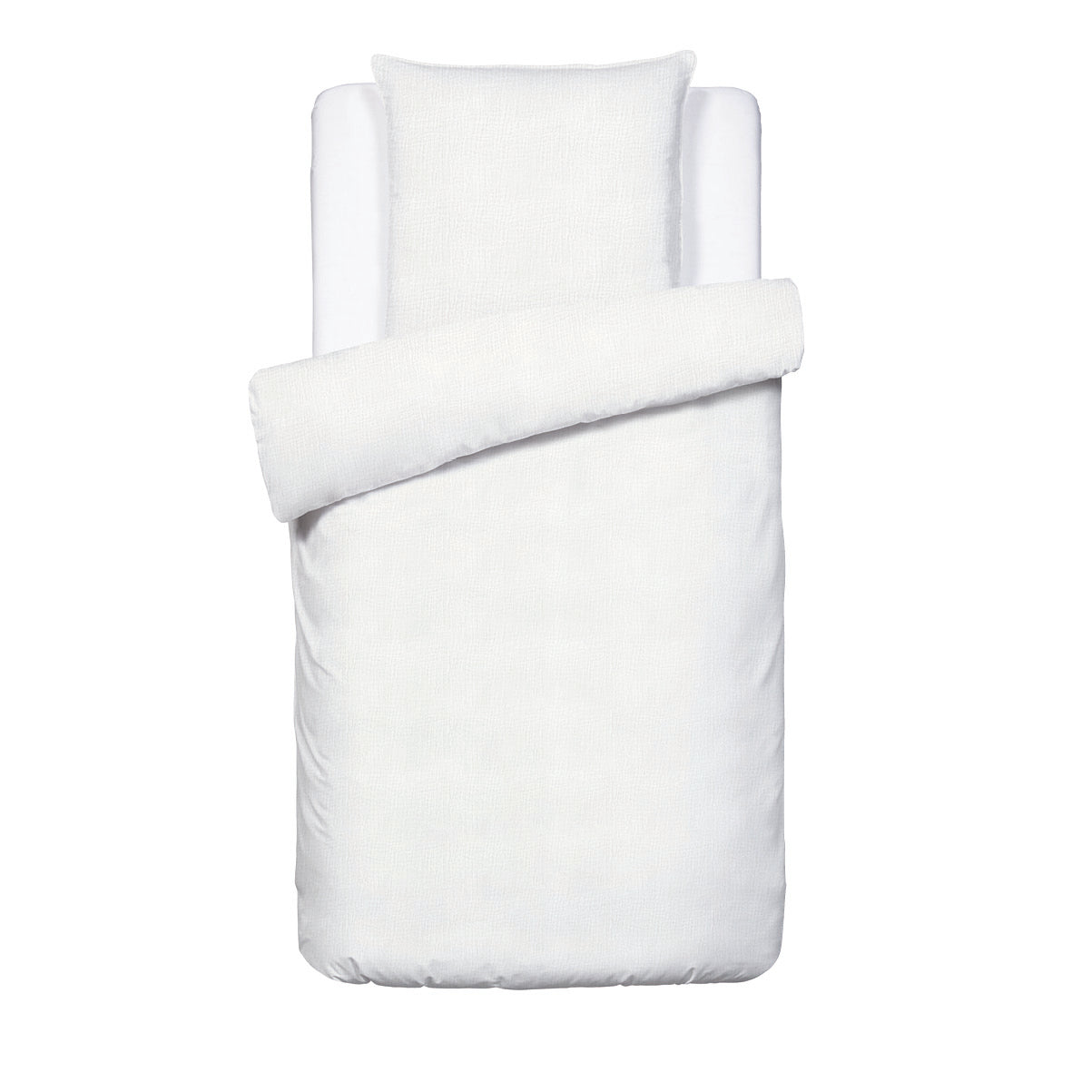 Duvet cover + pillowcase baby cotton gauze - Uni White